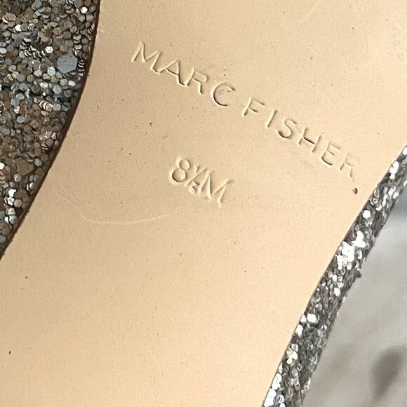 Marc Fisher Darreny Embellished Sparkly Glitter Pumps Heels in Gold NWOB - Picture 9 of 10